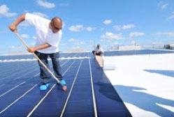 Installing the Solar Panels for Waste Pro's Headquarters