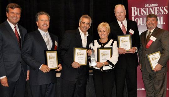 Don Phillips second from right. Photo courtesy of the Orlando Business Journal