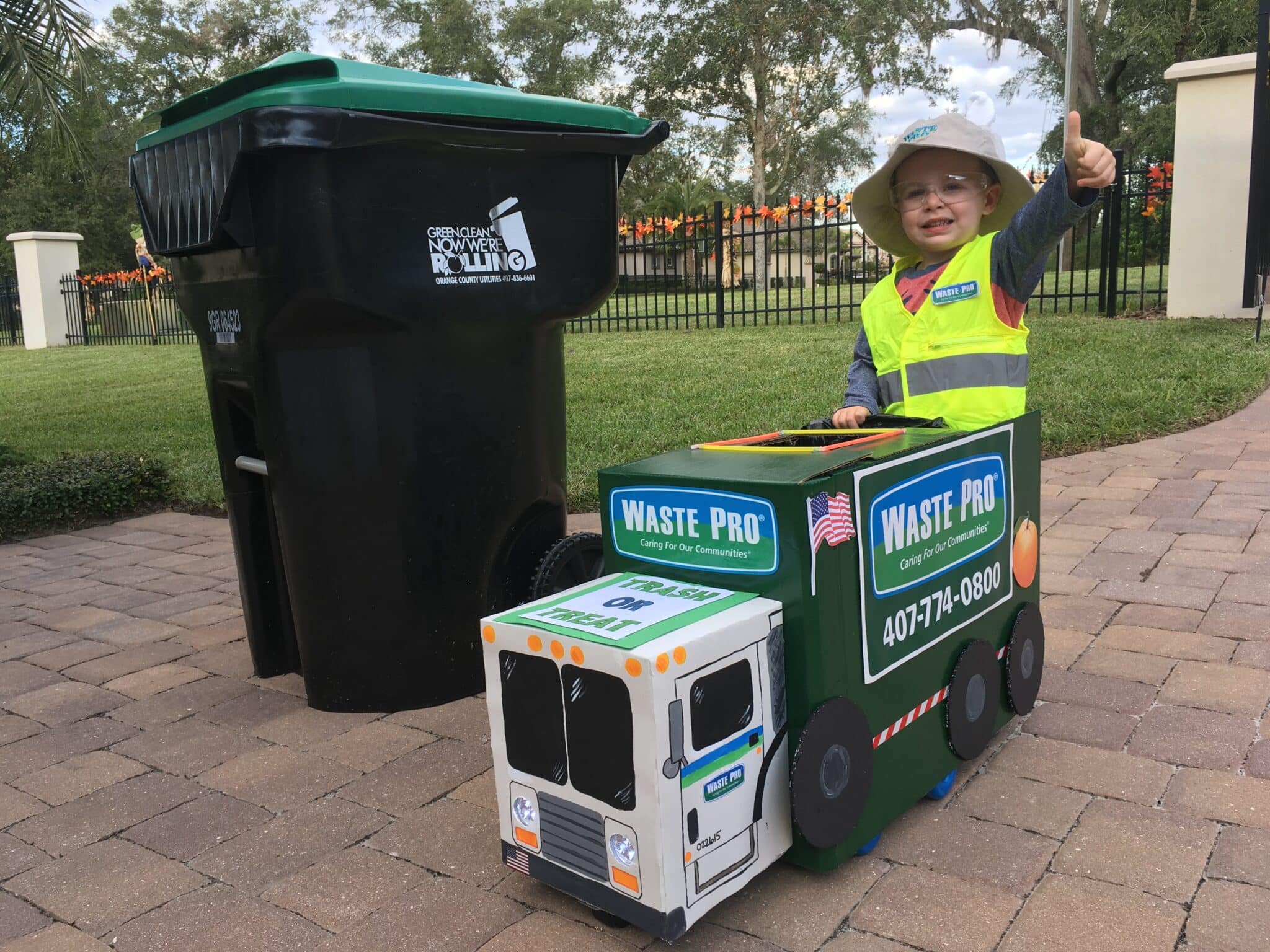 waste management garbage truck halloween costume